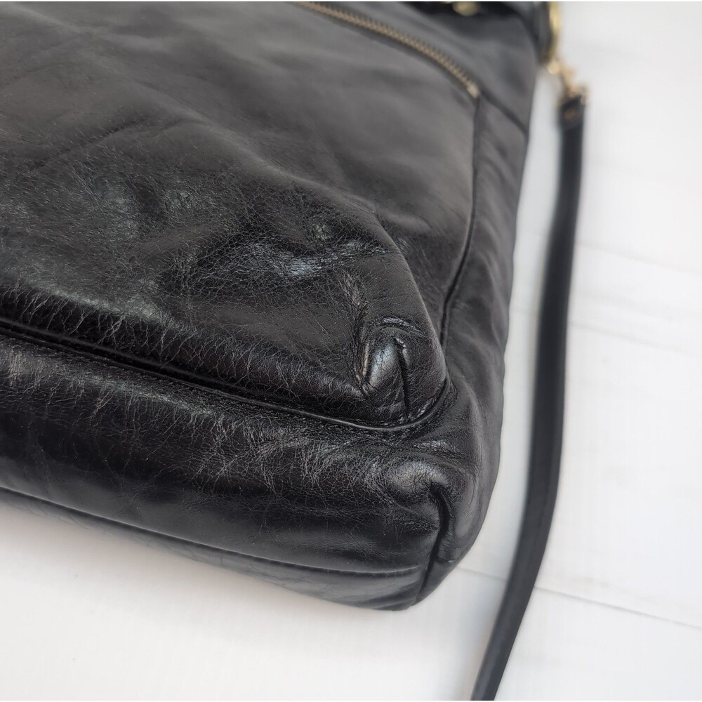 Hobo Liberty Black Leather Convertible Crossbody Shoulder Bag Purse - Picture 4 of 14